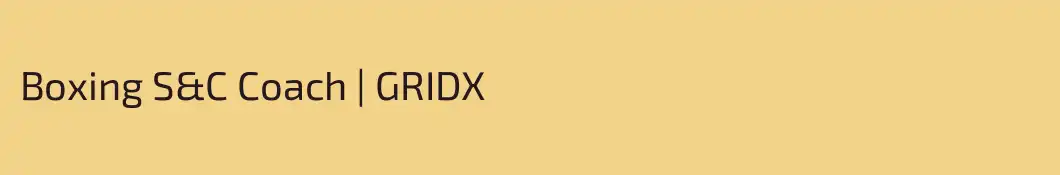Boxing S&C Coach | GRIDX 